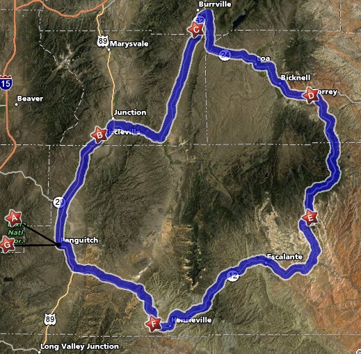 4 Wheel Panguitch Utah Map Map