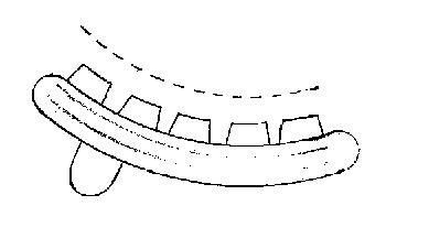 end veiw of curved macintosh keyboard to use